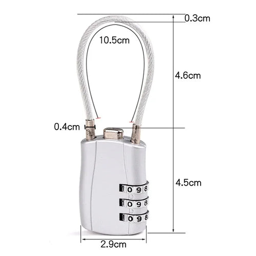 Anti-Theft Heavy-Duty Cable Combination Luggage Lock