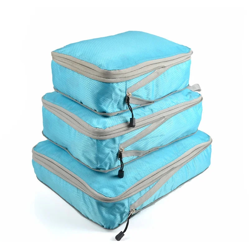 Ultra-Lightweight Compression Travel Cubes for Suitcases