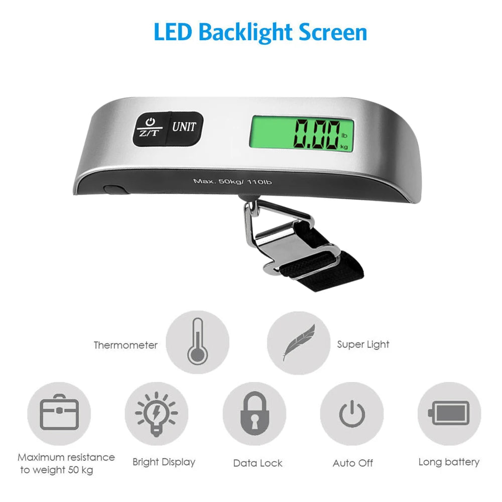 Portable LCD Digital Suitcase Scale with Backlight