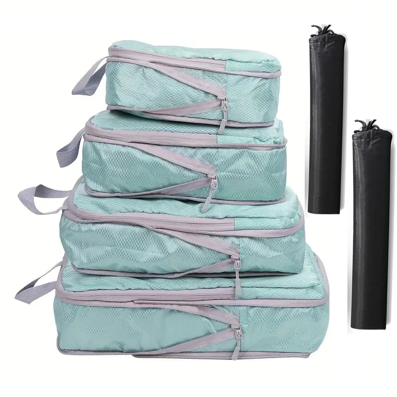 6-Piece Expandable Compression Packing Cubes & Shoe Bag Set