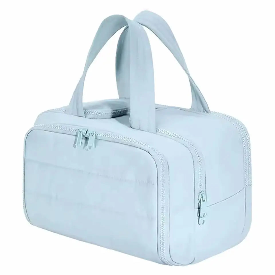 Dual-Compartment Clear Travel Toiletry Bag