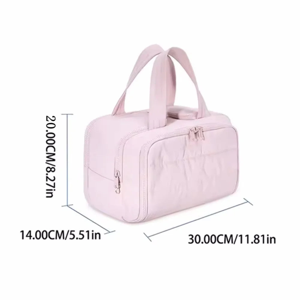 Dual-Compartment Clear Travel Toiletry Bag
