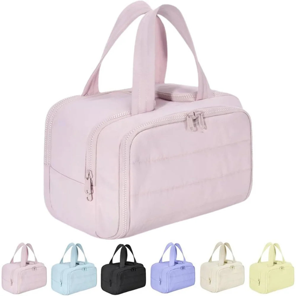 Dual-Compartment Clear Travel Toiletry Bag