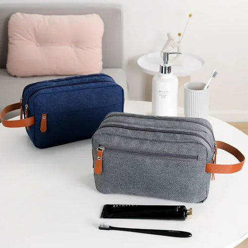 Durable Canvas Cosmetic & Wash Bag