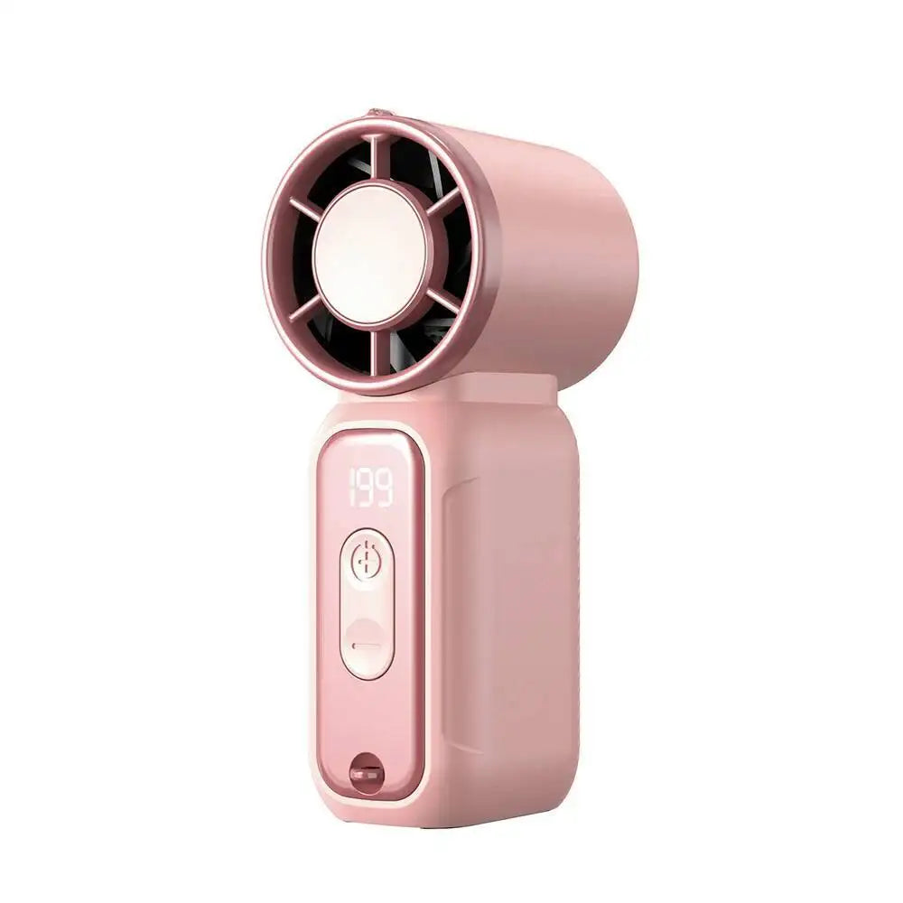 Ultra-Portable Handheld Mini Fan with Built-In Night Light & Neck Lanyard