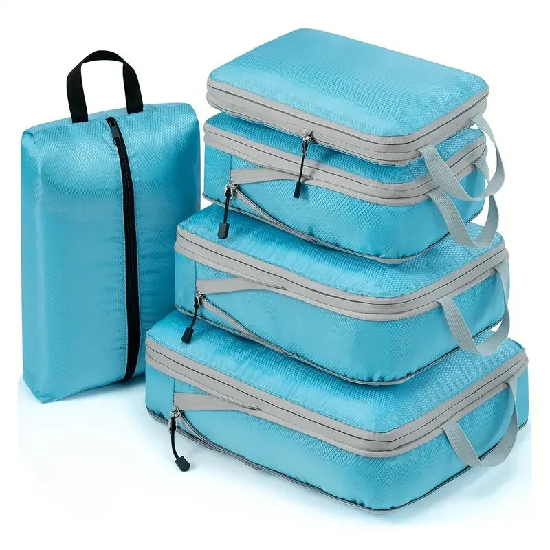 Ultra-Lightweight Compression Travel Cubes for Suitcases
