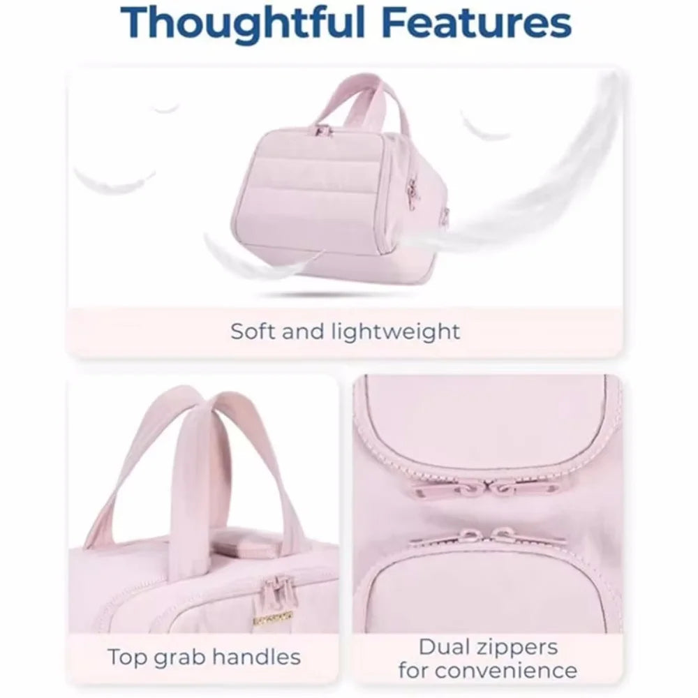 Dual-Compartment Clear Travel Toiletry Bag