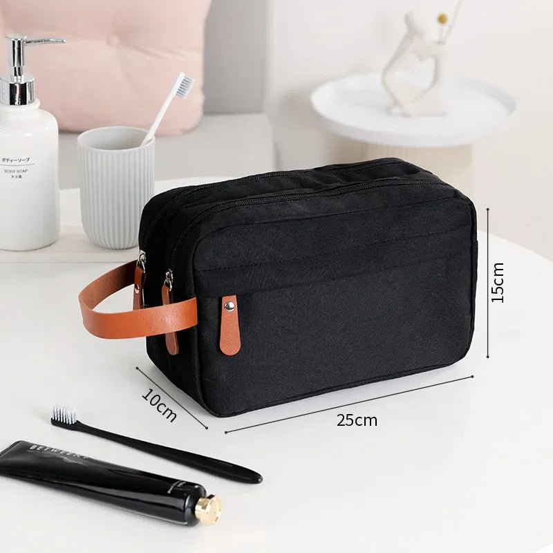 Durable Canvas Cosmetic & Wash Bag