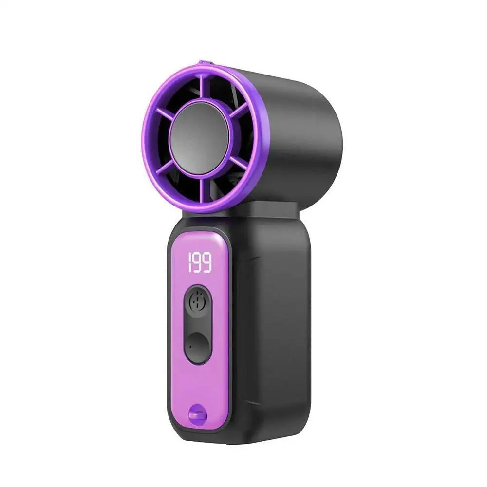 Ultra-Portable Handheld Mini Fan with Built-In Night Light & Neck Lanyard