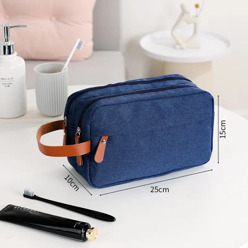 Durable Canvas Cosmetic & Wash Bag