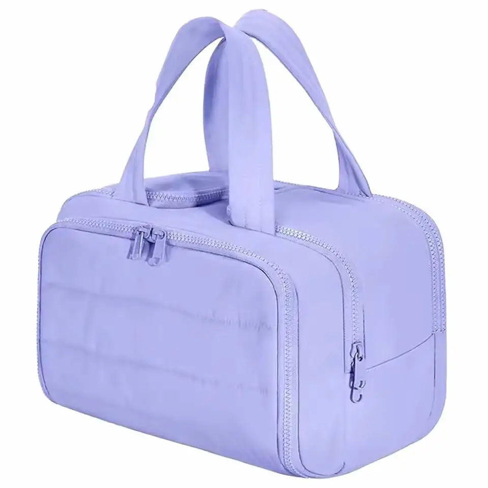 Dual-Compartment Clear Travel Toiletry Bag