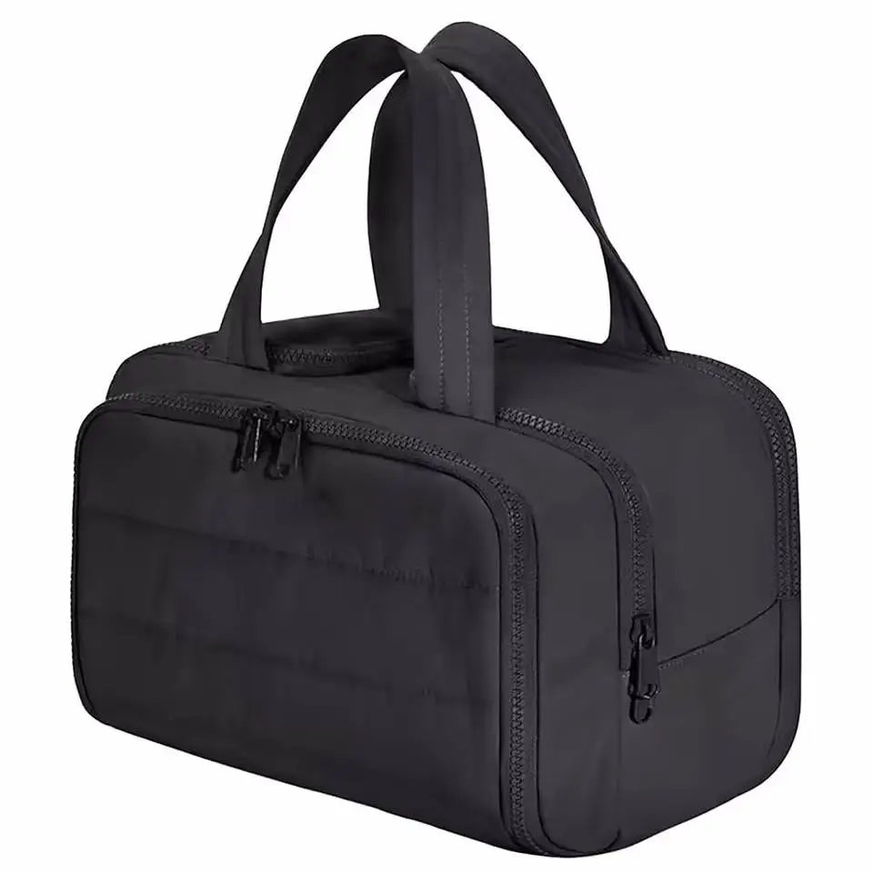 Dual-Compartment Clear Travel Toiletry Bag