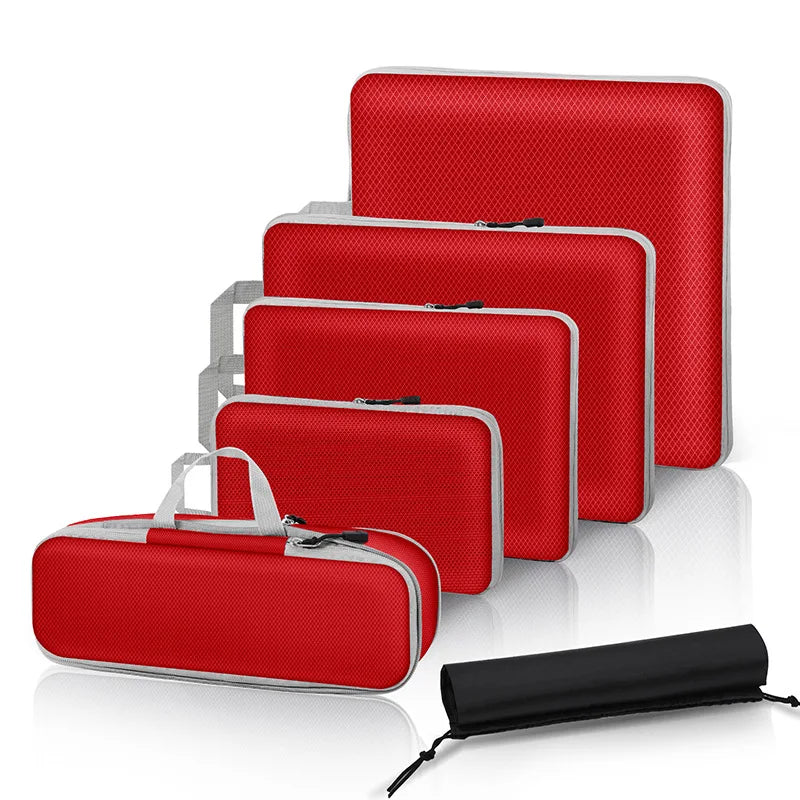 6-Piece Expandable Compression Packing Cubes & Shoe Bag Set