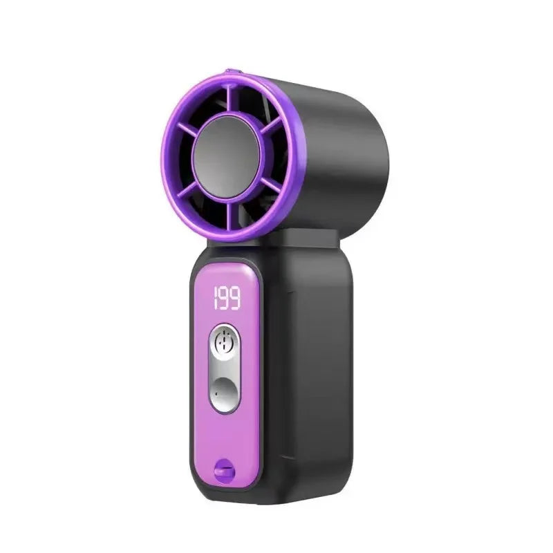 Ultra-Portable Handheld Mini Fan with Built-In Night Light & Neck Lanyard